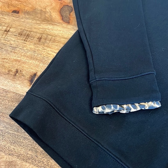 J Crew Black Sweatshirt with Cheetah detail - Picture 3 of 4